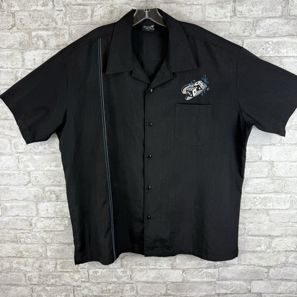 Steady Last‎ Call Bowling Shirt Lucky Dice Black Size 2X Men’s